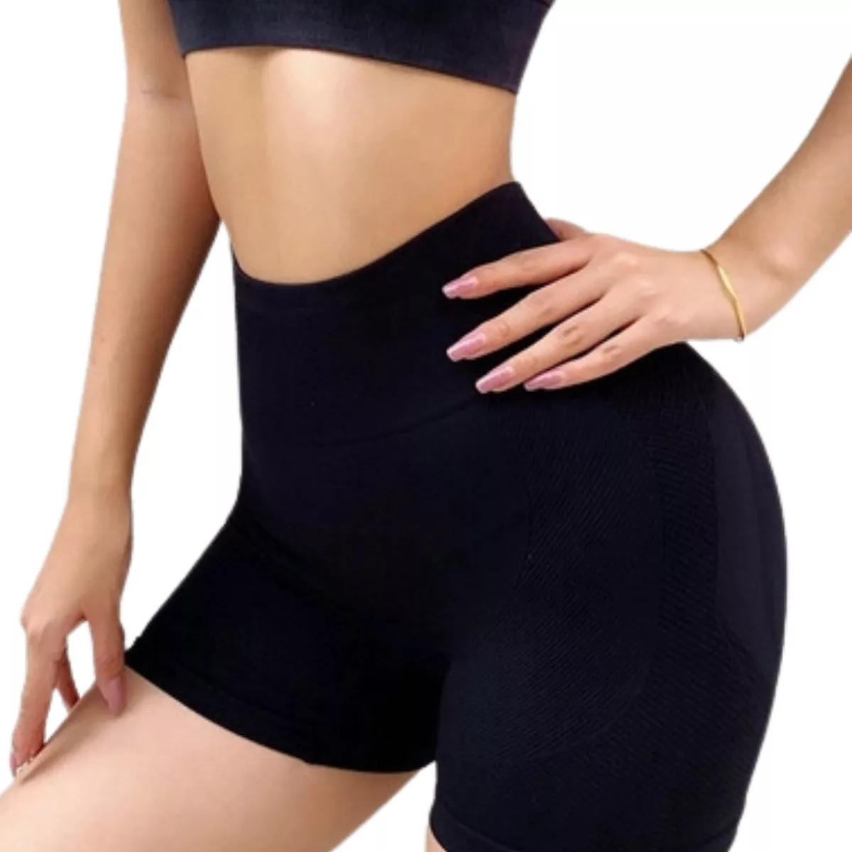 Move Sculpt Short Preto MoveBemVida — modelagem sculpt e zero transparência