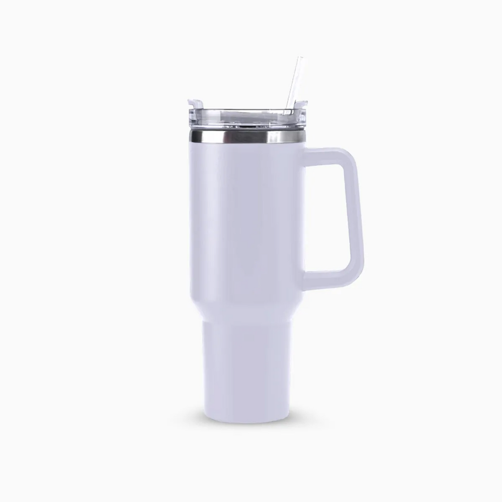 Move Thermal Cup 1200ml Branco MoveBemVida — copo térmico premium com canudo