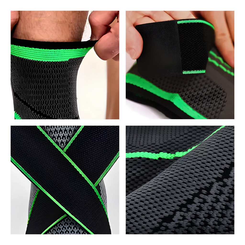 Move Support Ankle Sleeve MoveBemVida — detalhe do ajuste e compressão