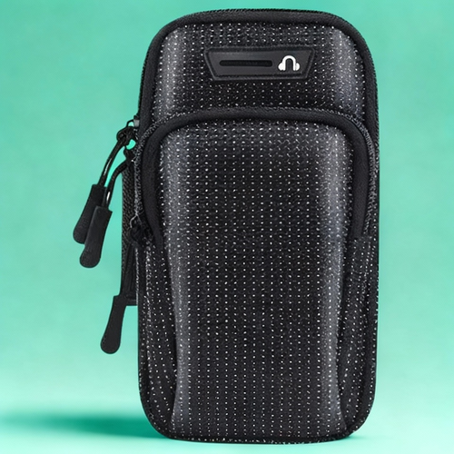 Move Sport Arm Bag MoveBemVida — detalhe do encaixe para celular