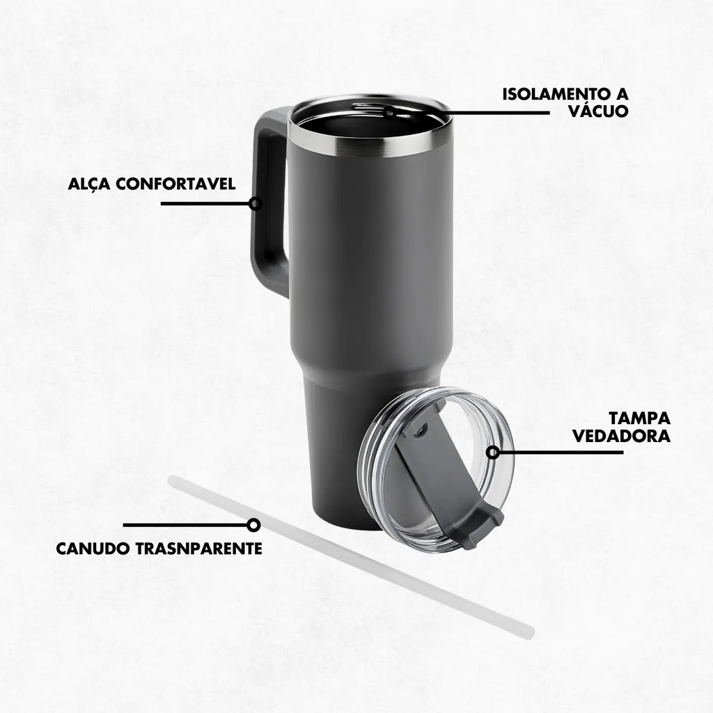 Move Thermal Cup 1200ml Azul Claro MoveBemVida — uso em academia e treino
