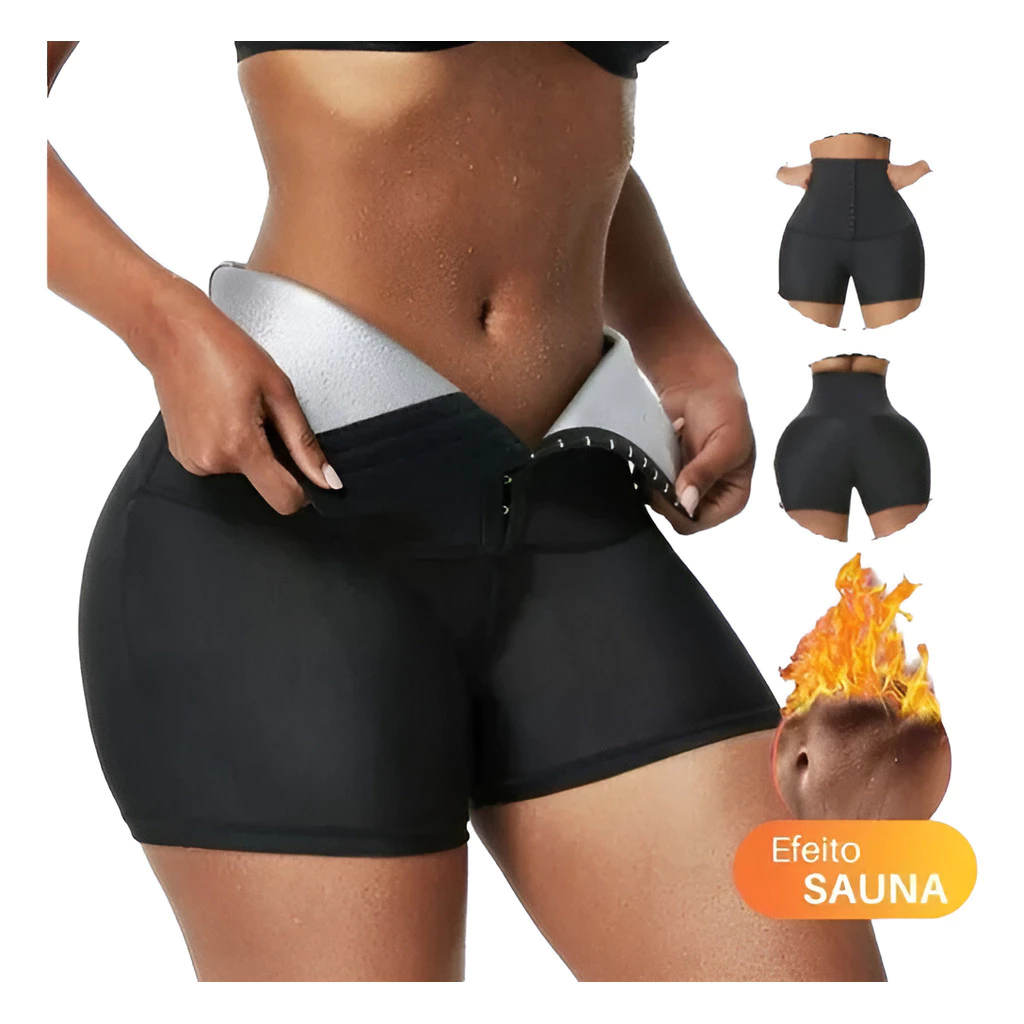 Move Sculpt Sauna Short Preto G MoveBemVida — uso em treino e rotina wellness