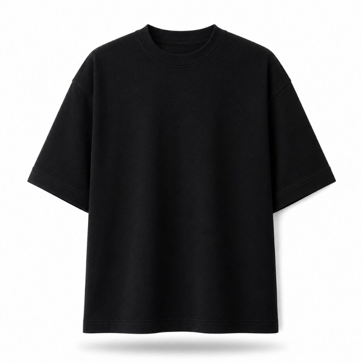 Camiseta Oversized Heavy Premium Preta 230g/m² MoveBemVida — look casual premium